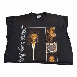 Vintage Amy Grant T Shirt Adult XL Black Short Sleeve House Of Love Tour Cropped